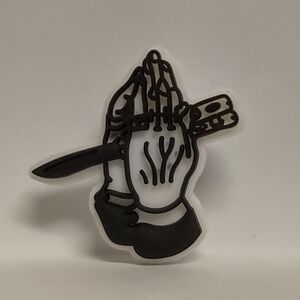 5/$5 Gothic Hand Knives Prayer Croc Shoe Charm Jibbitz